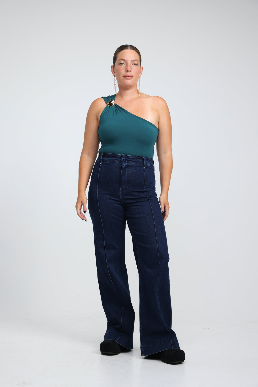 Spotlight Green One Shoulder Bodysuit