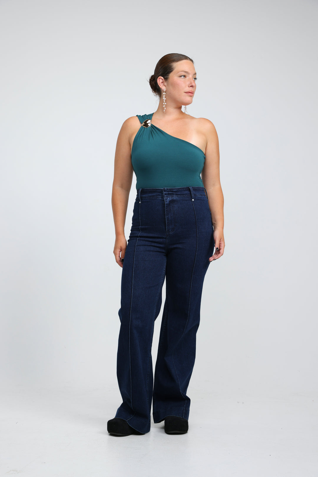 Spotlight Green One Shoulder Bodysuit