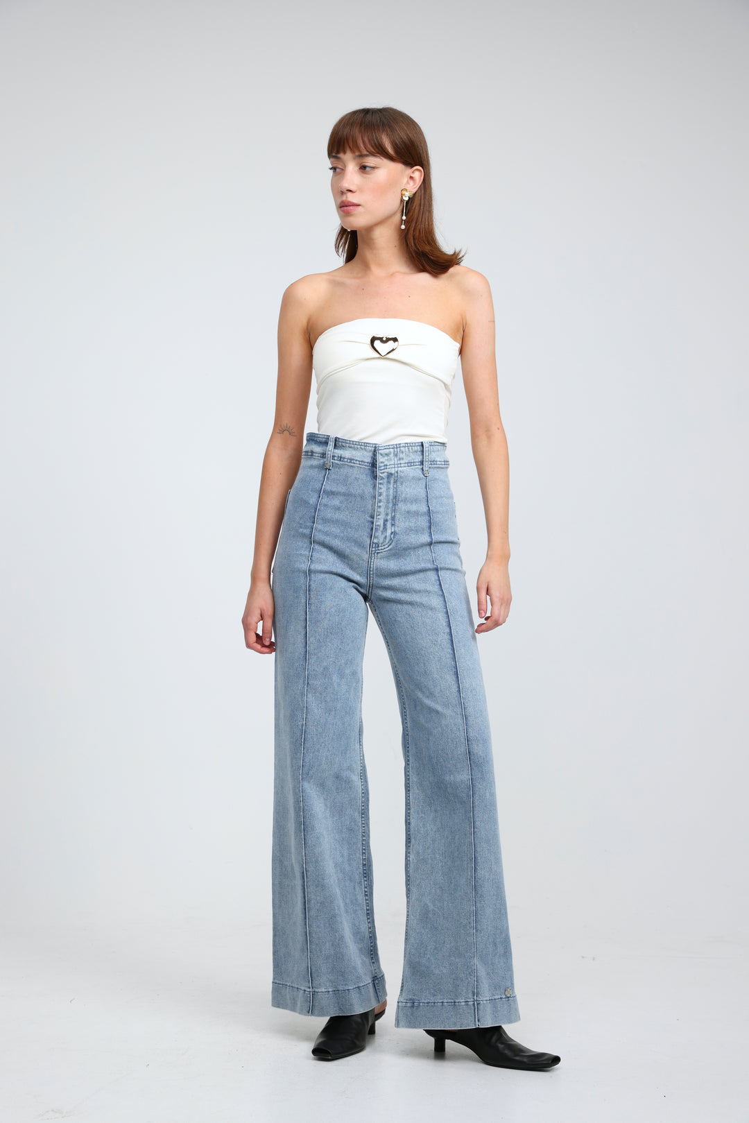 Icon Cream Strapless Top