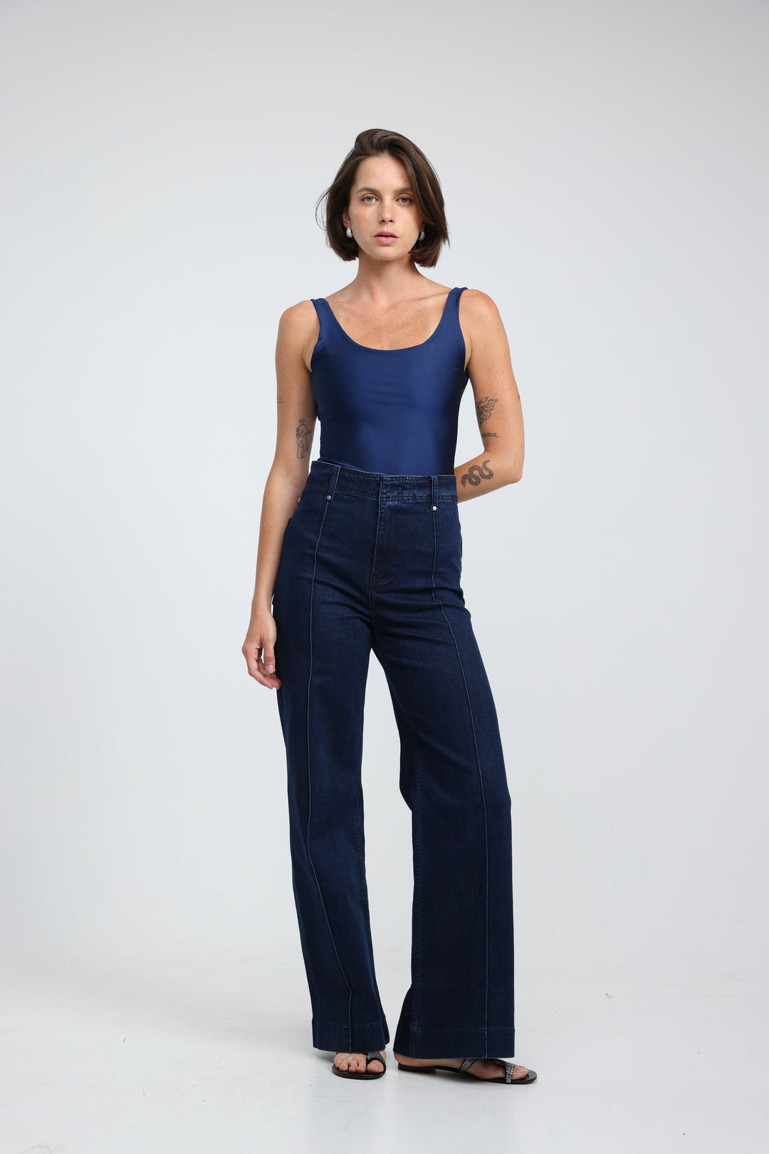 Dawn Navy Lycra Bodysuit