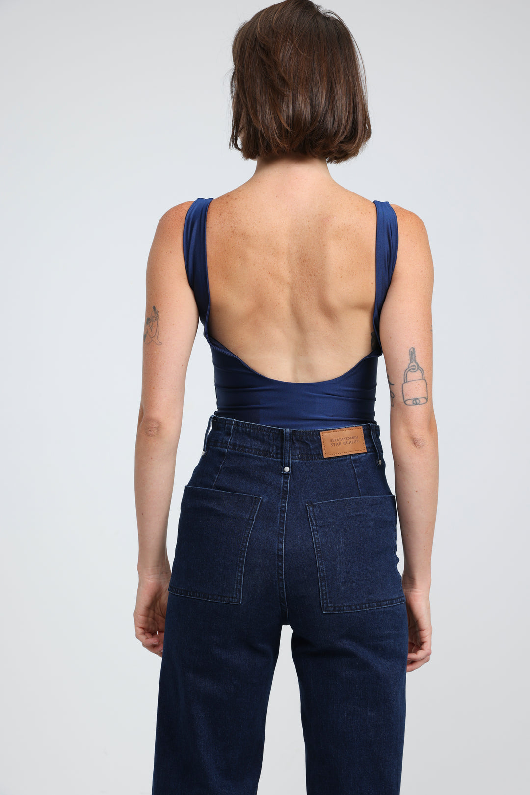 Dawn Navy Lycra Bodysuit
