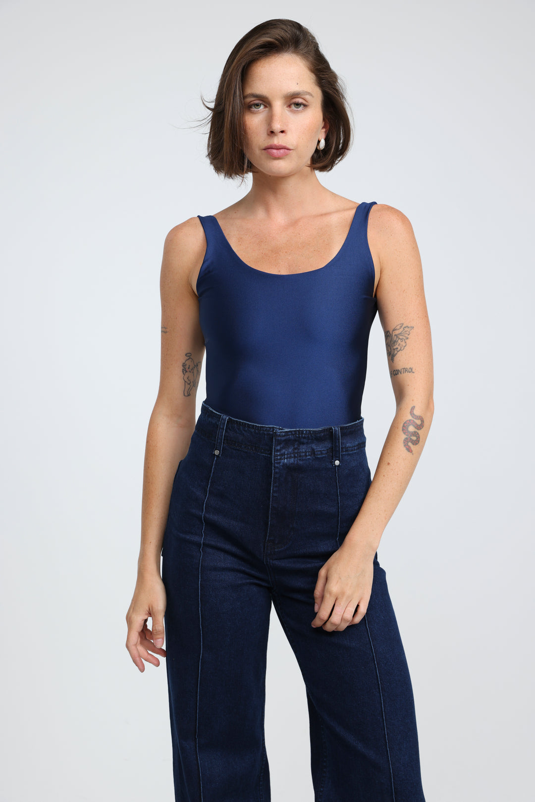 Dawn Navy Lycra Bodysuit