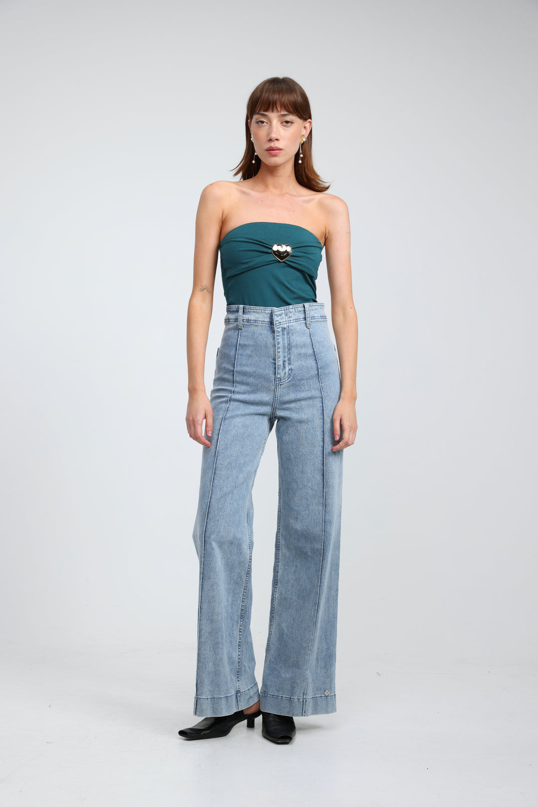 Icon Green Strapless Top
