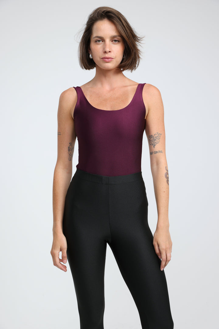 Dawn Wine Lycra Bodysuit
