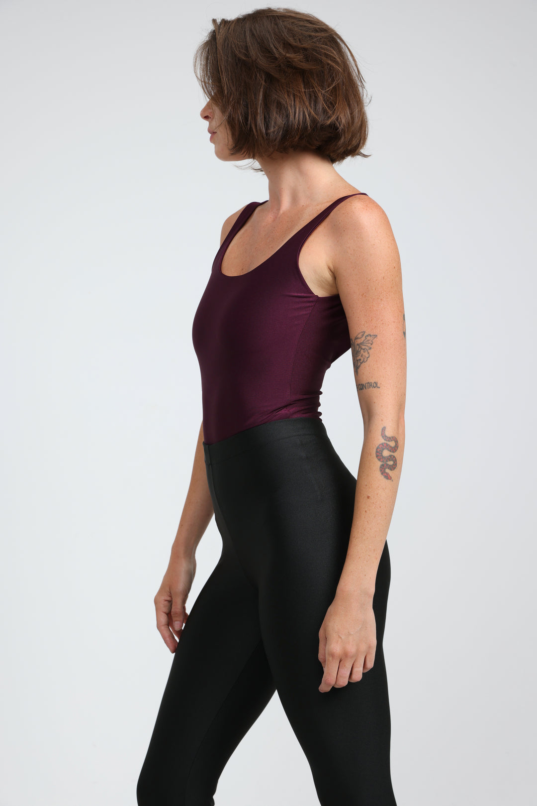 Dawn Wine Lycra Bodysuit
