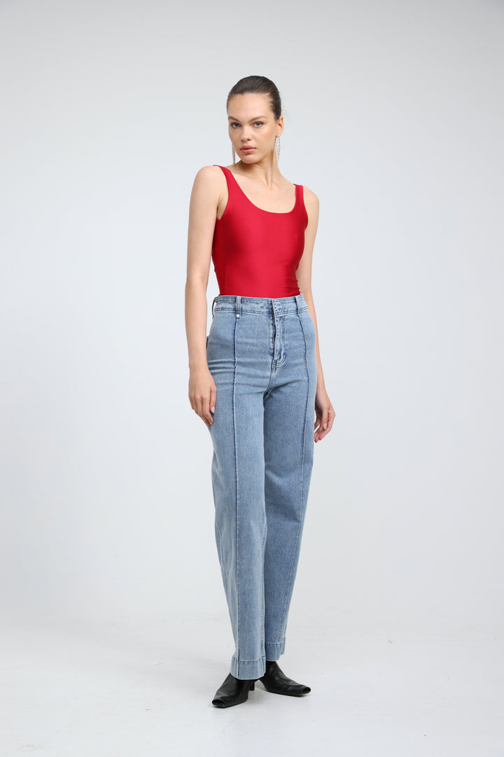 Dawn Red Lycra Bodysuit