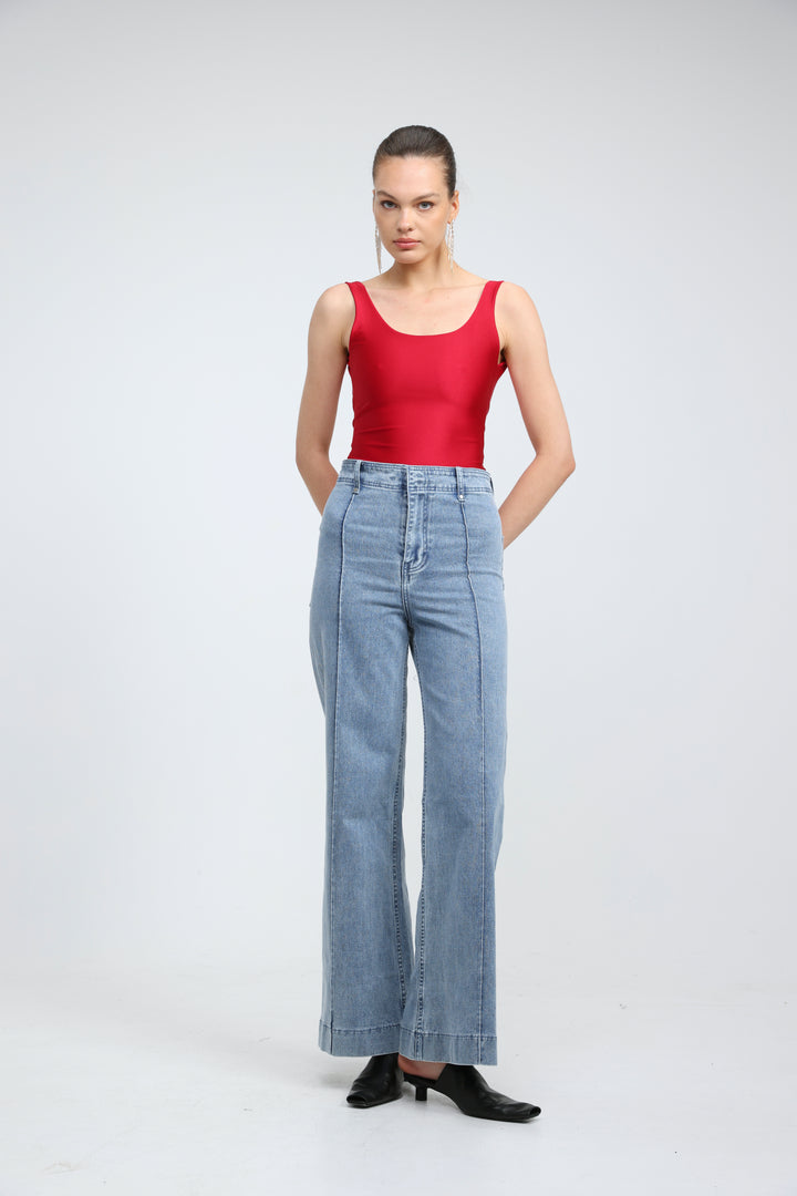 Dawn Red Lycra Bodysuit