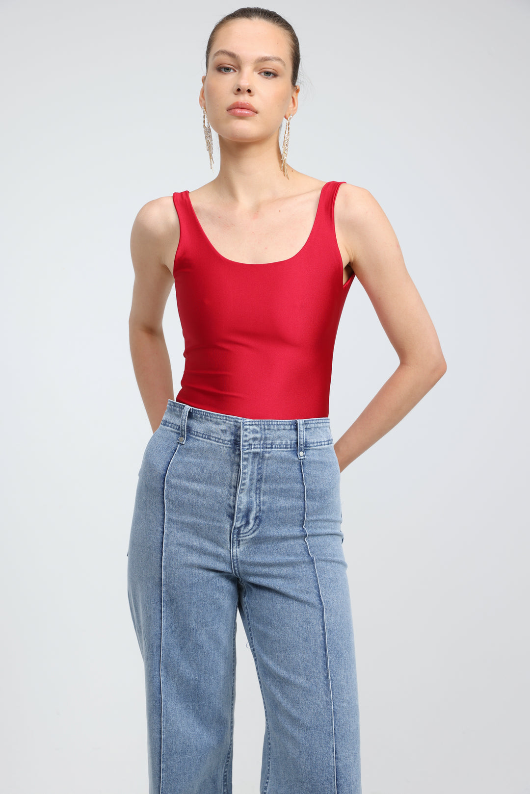 Dawn Red Lycra Bodysuit
