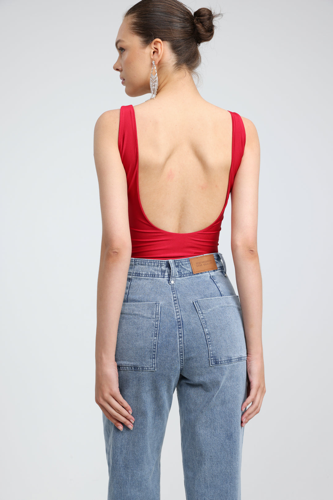 Dawn Red Lycra Bodysuit