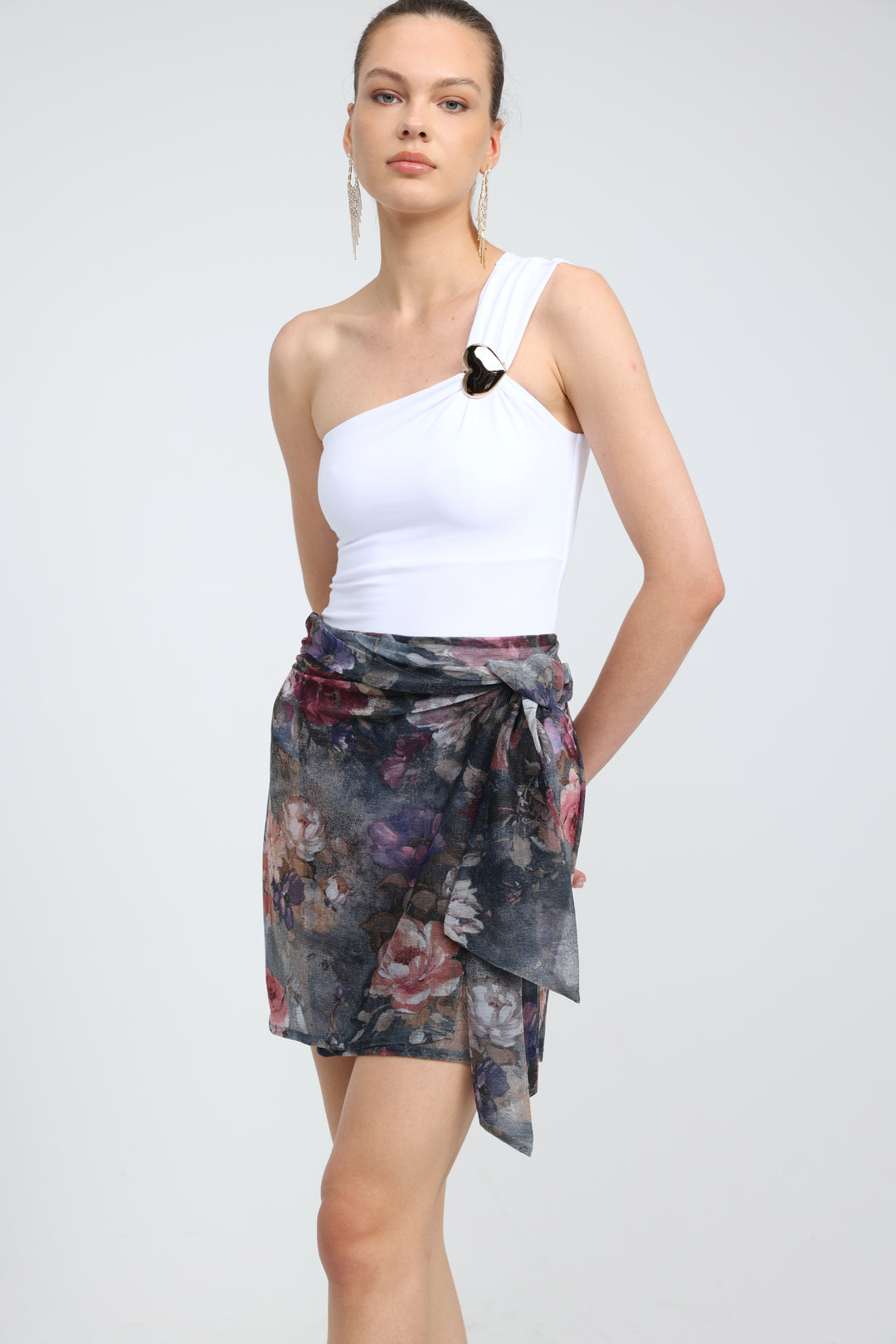 Island Dark Floral Skirt