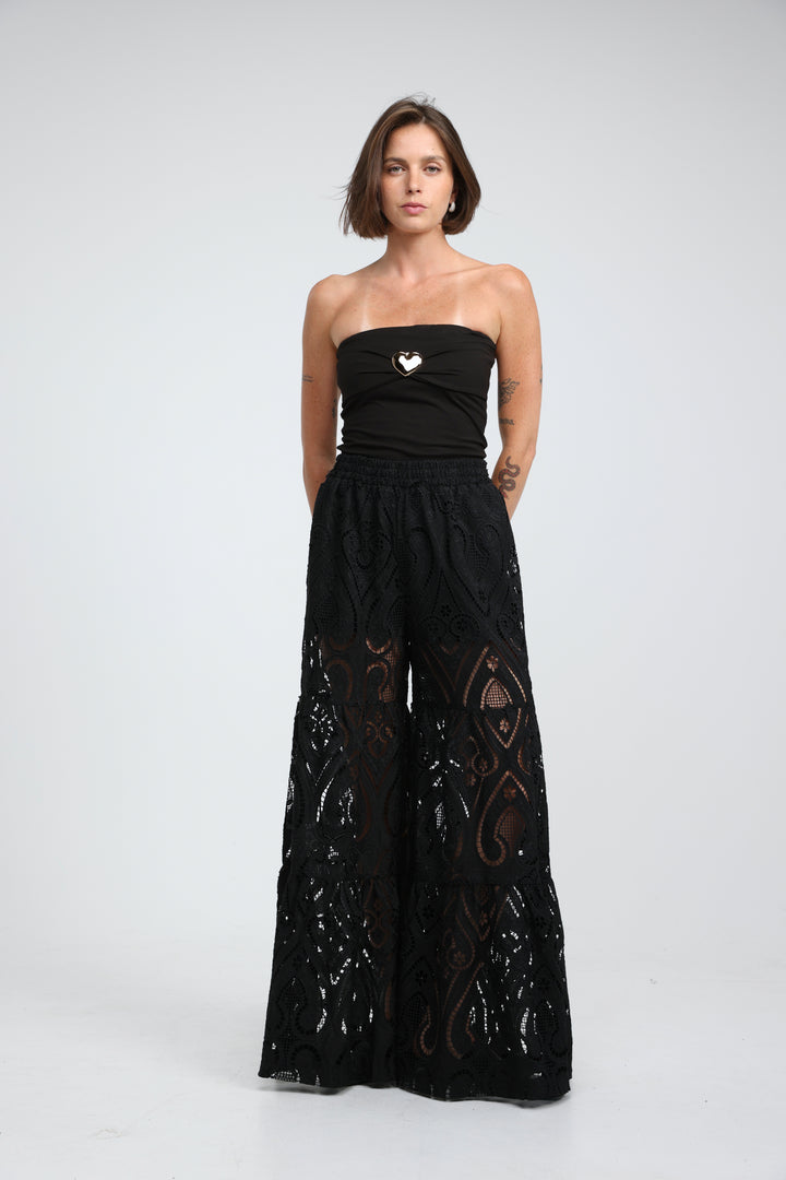 Icon Black Strapless Top