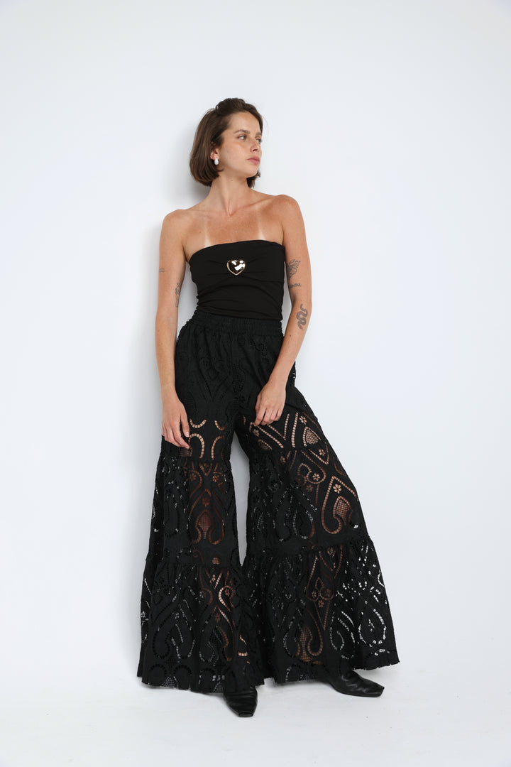 Icon Black Strapless Top