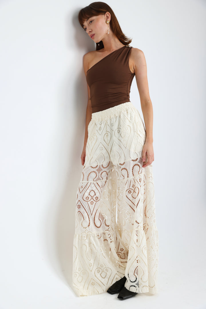 Spotlight Brown One Shoulder Bodysuit