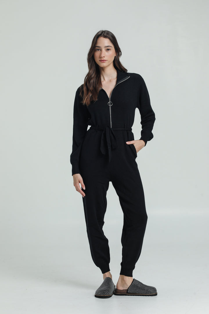 Knitted Black Jumpsuit