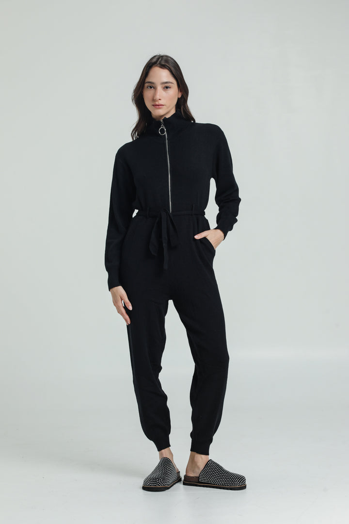 Knitted Black Jumpsuit