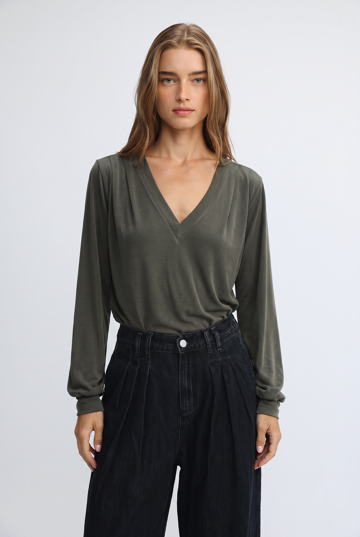 Just V Olive Green Shirt