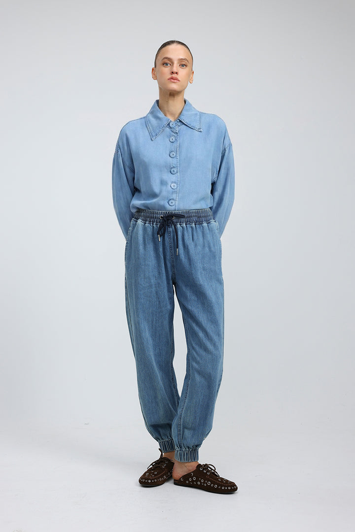 Strategy Blue Denim Joggers