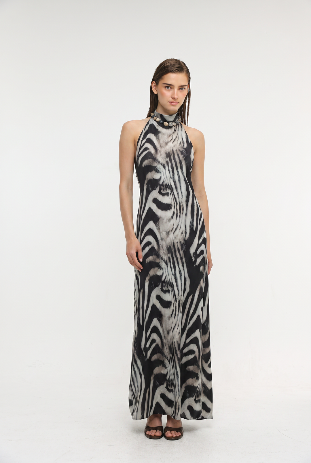 Folie Zebra Maxi Dress