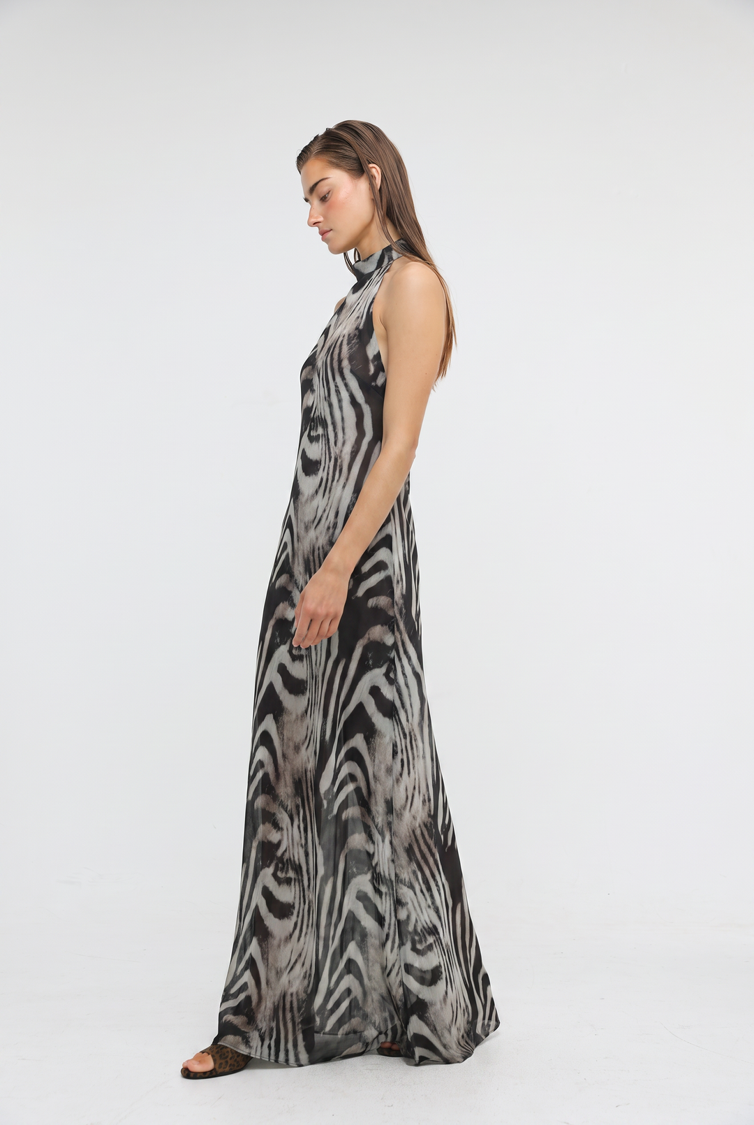 Folie Zebra Maxi Dress
