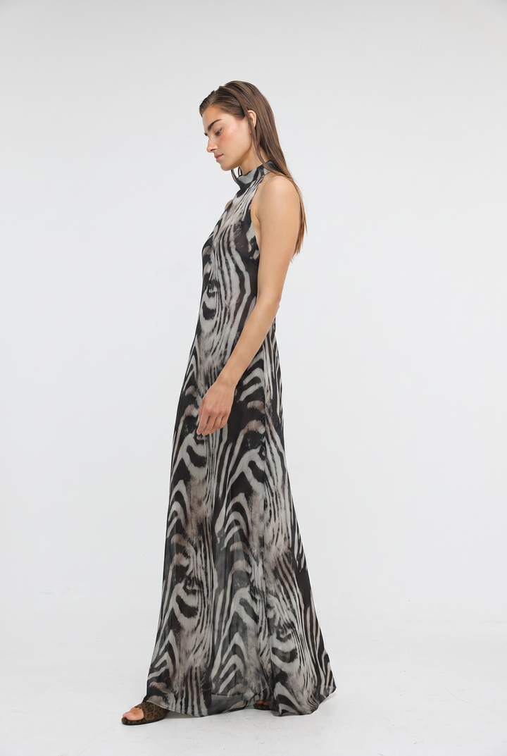 Folie Zebra Maxi Dress