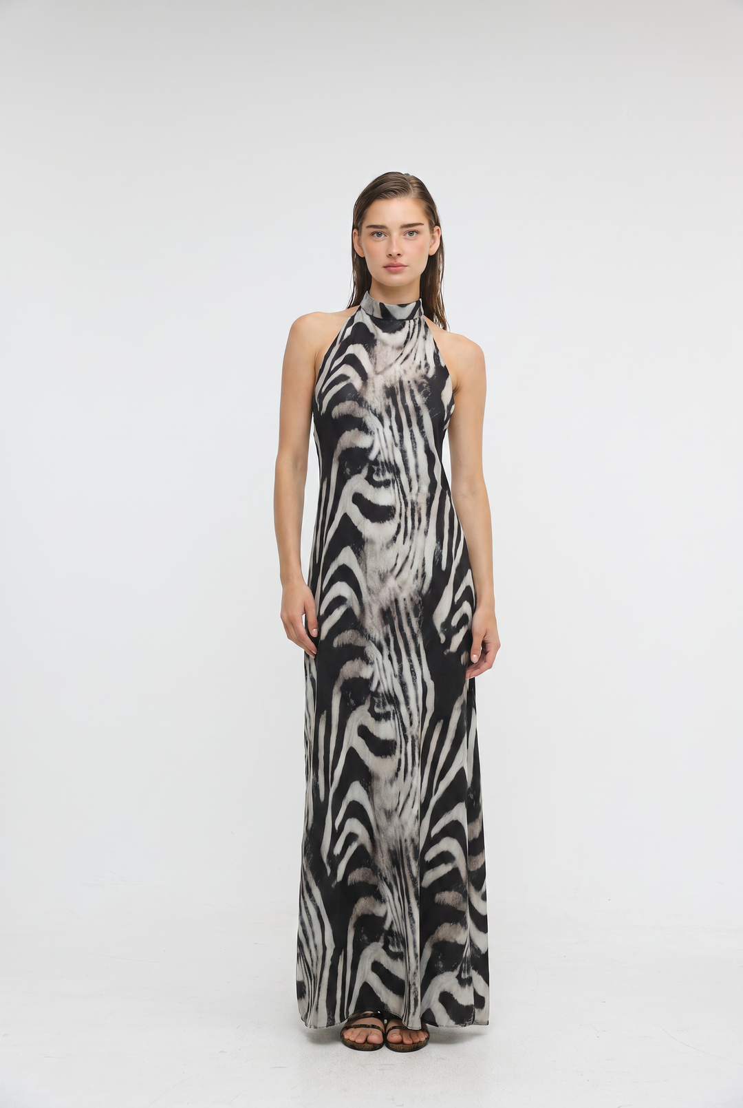 Folie Zebra Maxi Dress