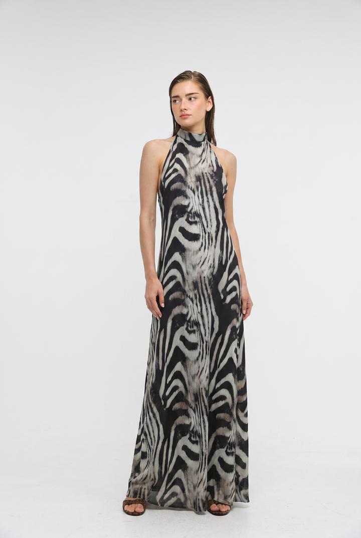 Folie Zebra Maxi Dress