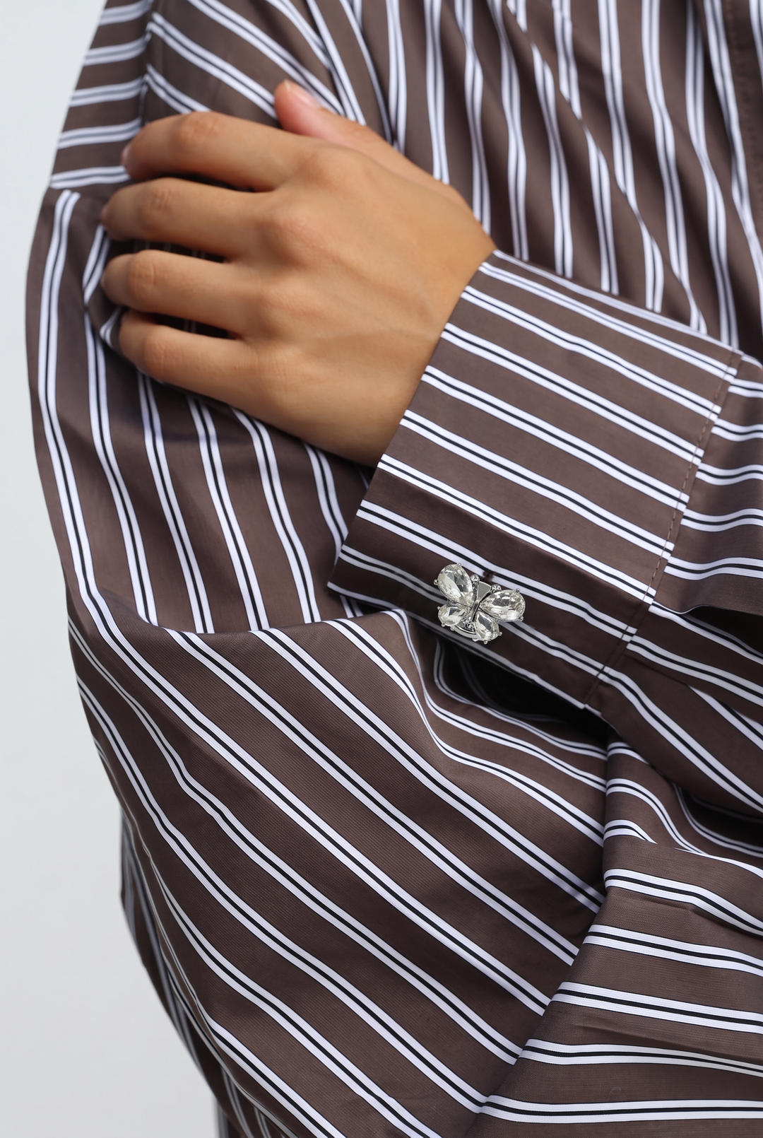 Crystal Butterfly Button