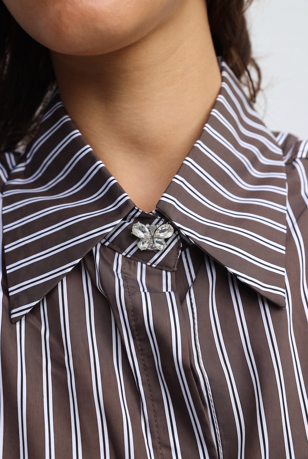 Crystal Butterfly Button