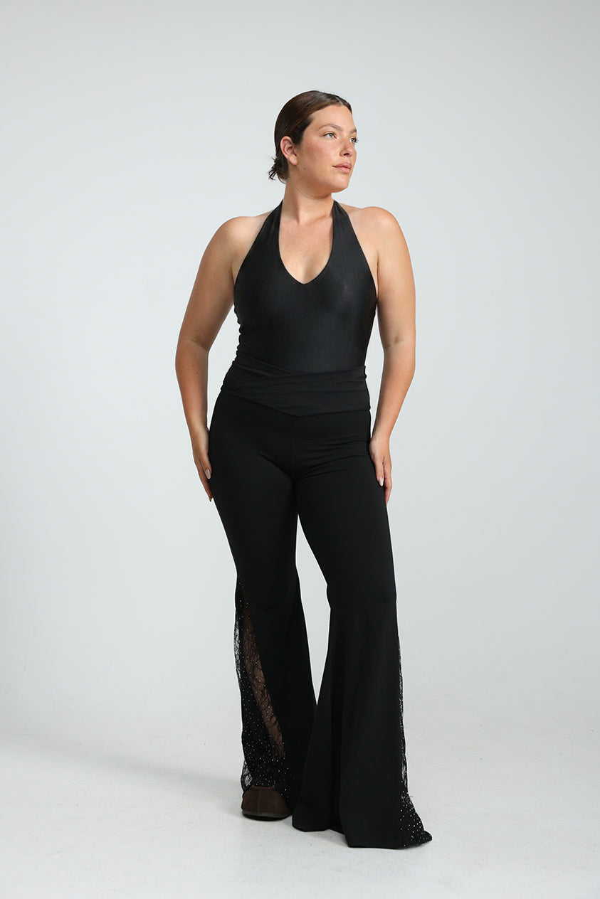 Note Black Lycra Bodysuit