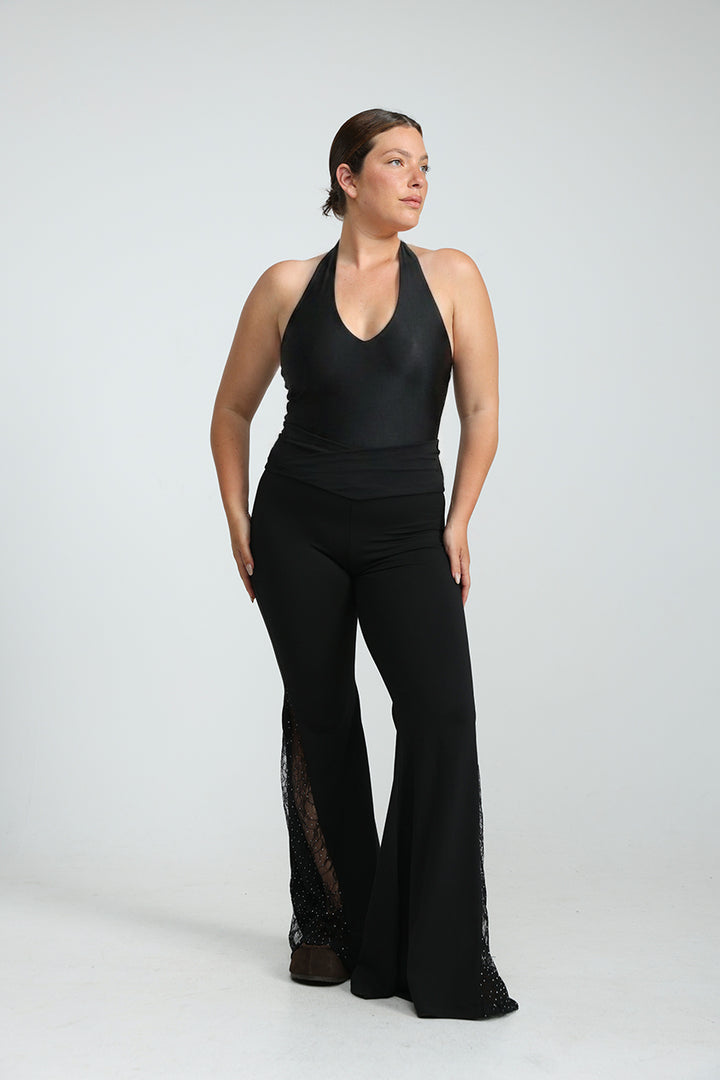 Note Black Lycra Bodysuit