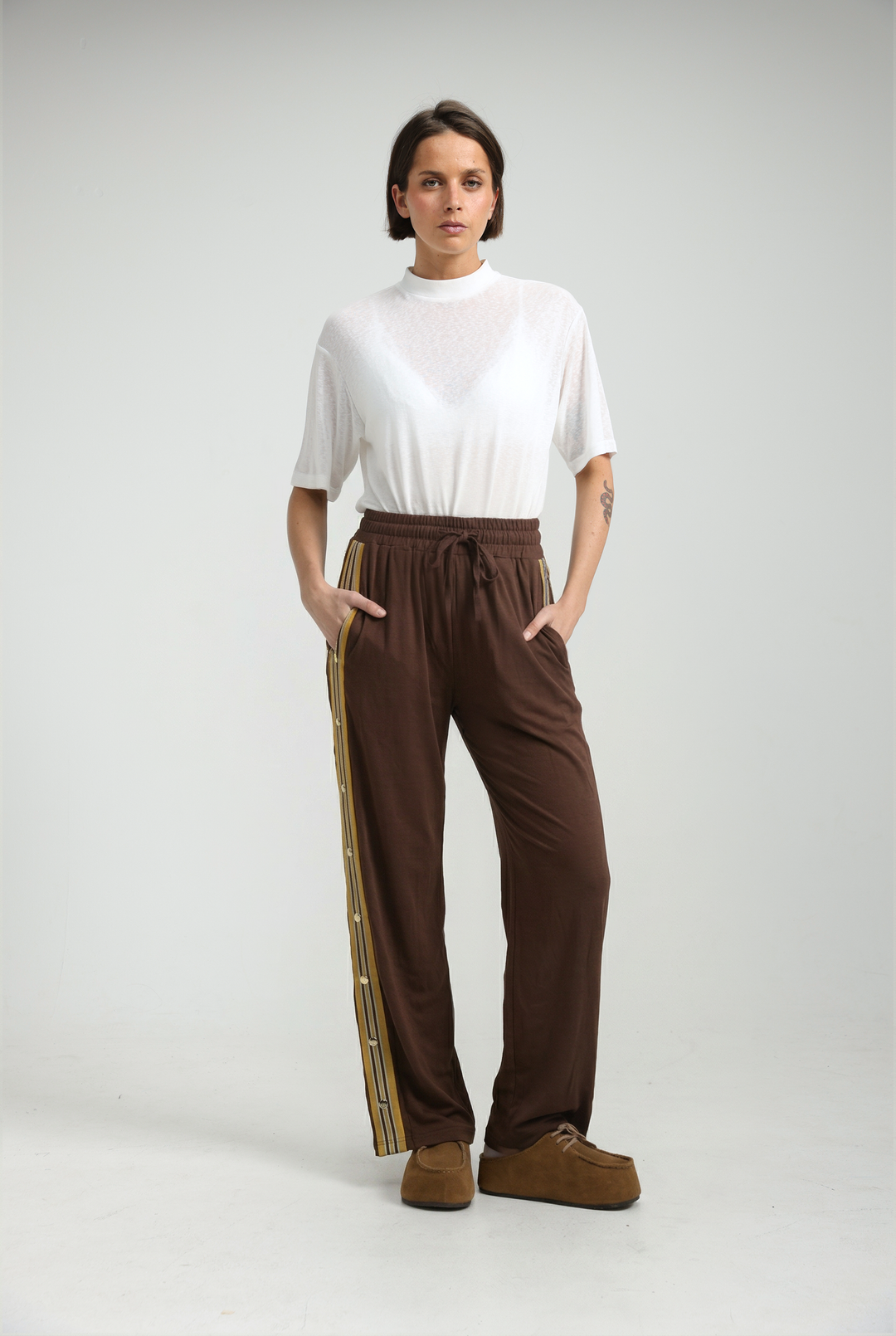 Popper Brown/Mustard Joggers