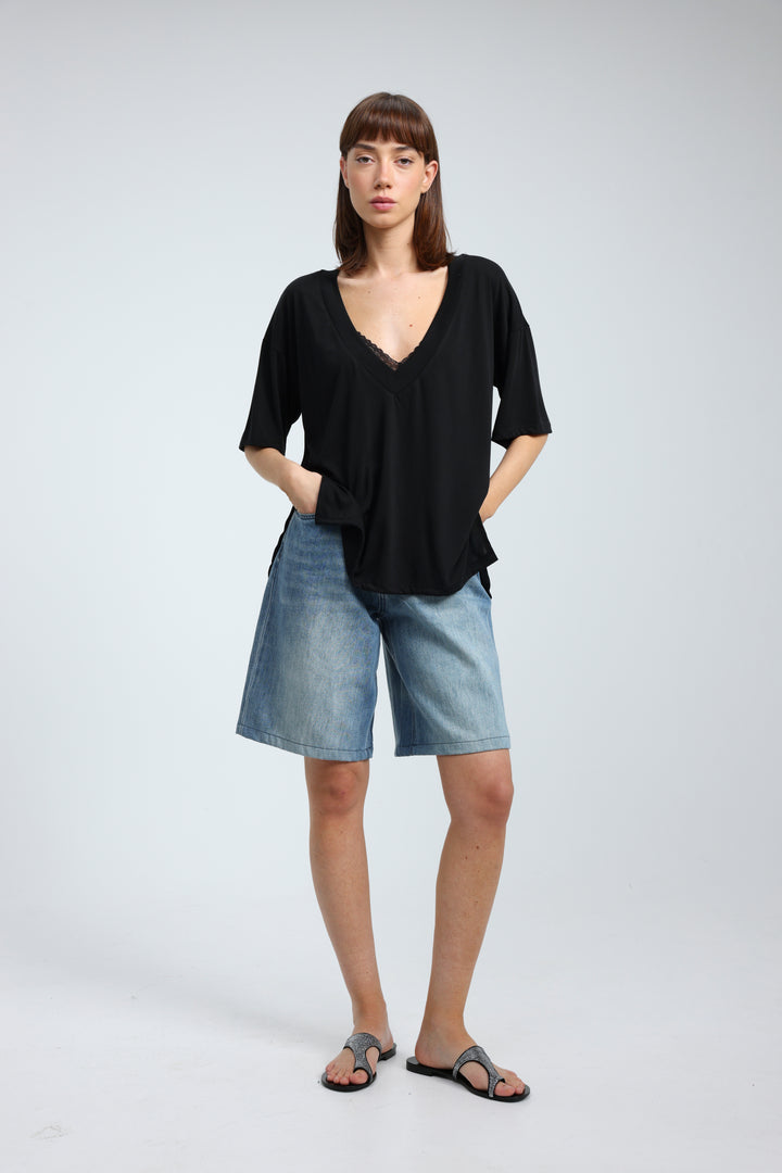 Clean32 Black V T-Shirt