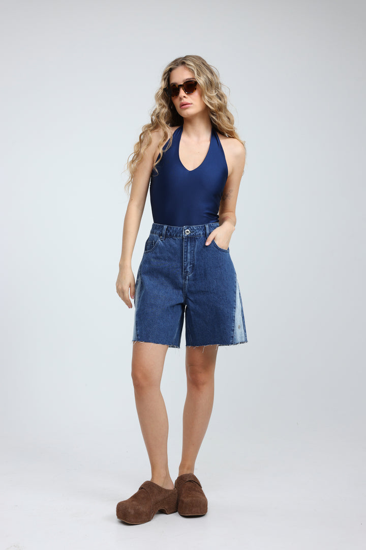 Note Navy Lycra Bodysuit