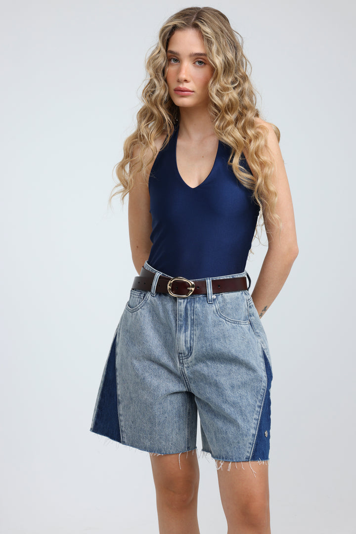 Star 501 Light Blue Mix Denim Shorts