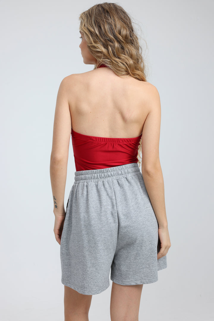 Note Red Lycra Bodysuit