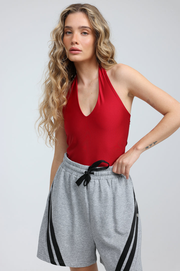 Note Red Lycra Bodysuit