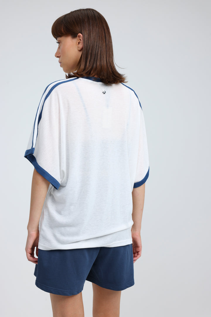 Fact Cream/Blue T-Shirt