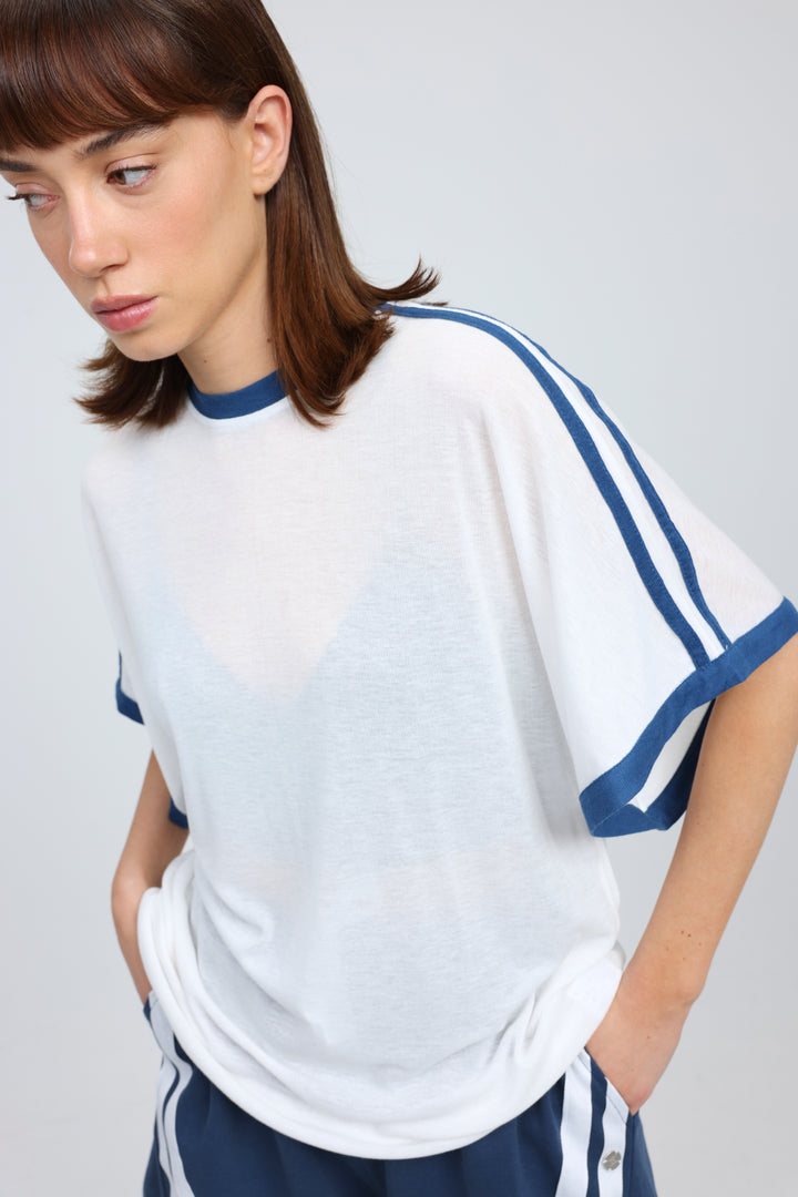 Fact Cream/Blue T-Shirt