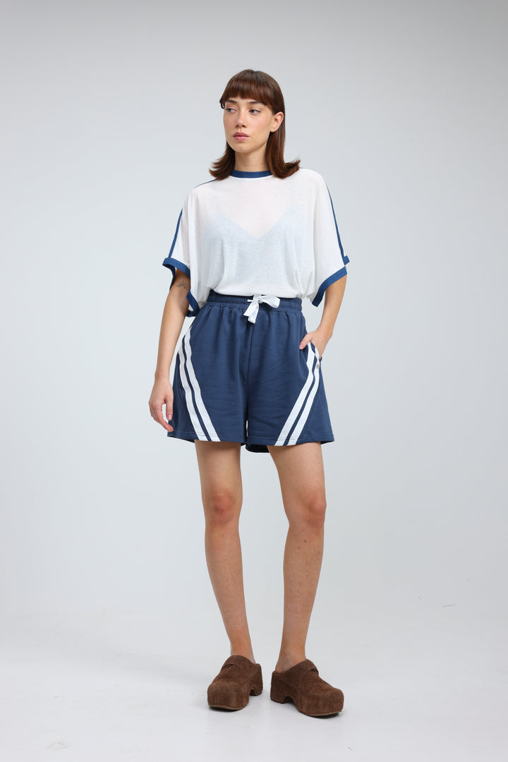 Fact Cream/Blue T-Shirt
