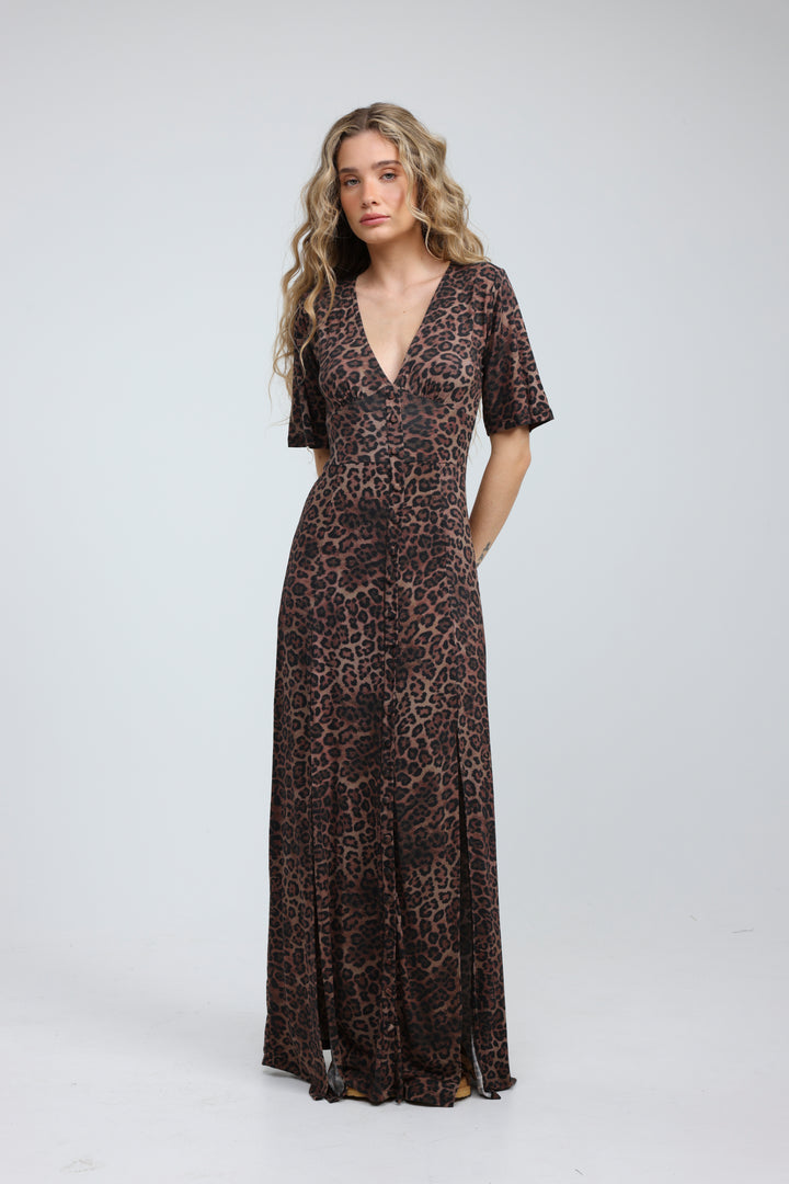 Buenos Leopard Maxi Dress