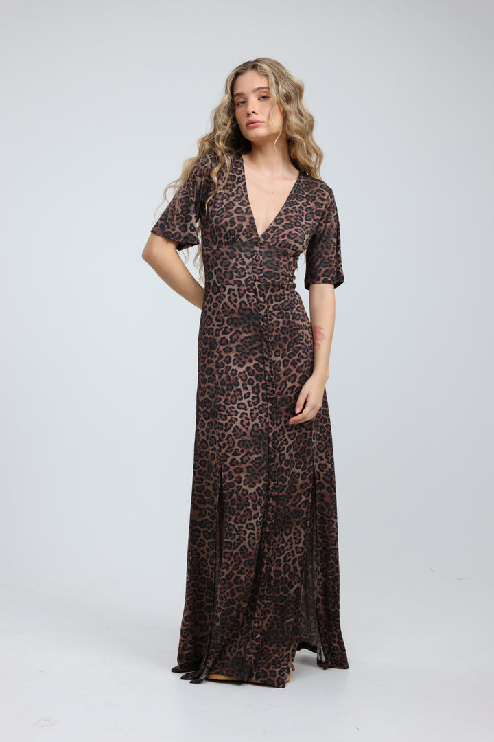 Buenos Leopard Maxi Dress