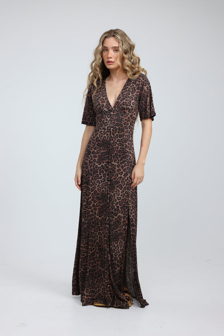 Buenos Leopard Maxi Dress
