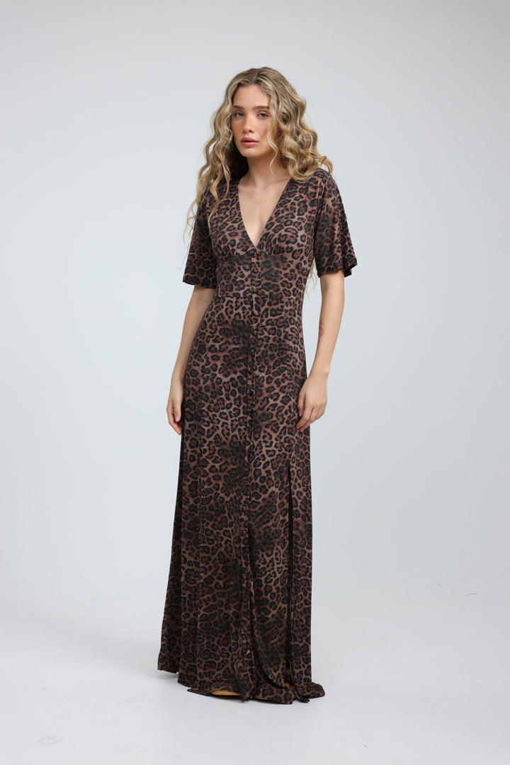 Buenos Leopard Maxi Dress