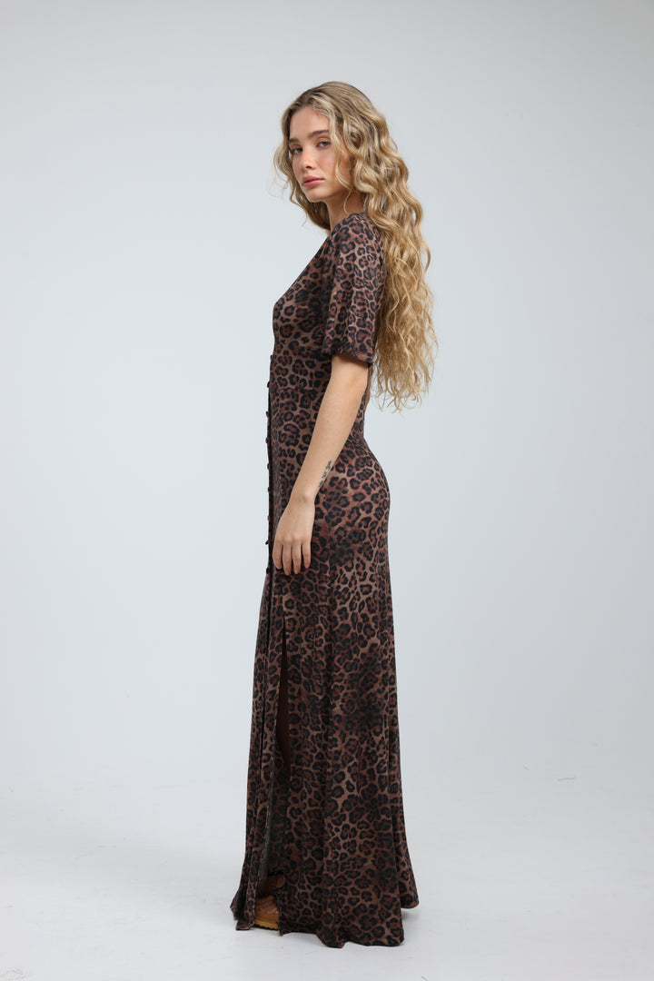 Buenos Leopard Maxi Dress