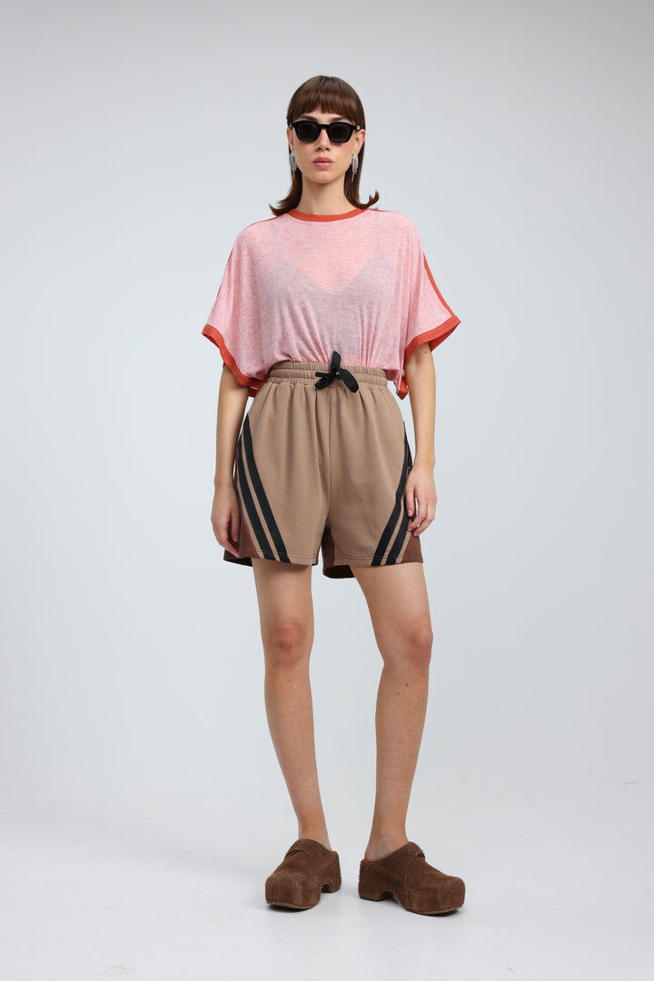 Too Cool Light Brown Mix Shorts