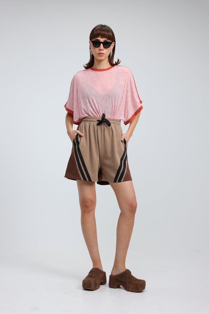 Too Cool Light Brown Mix Shorts