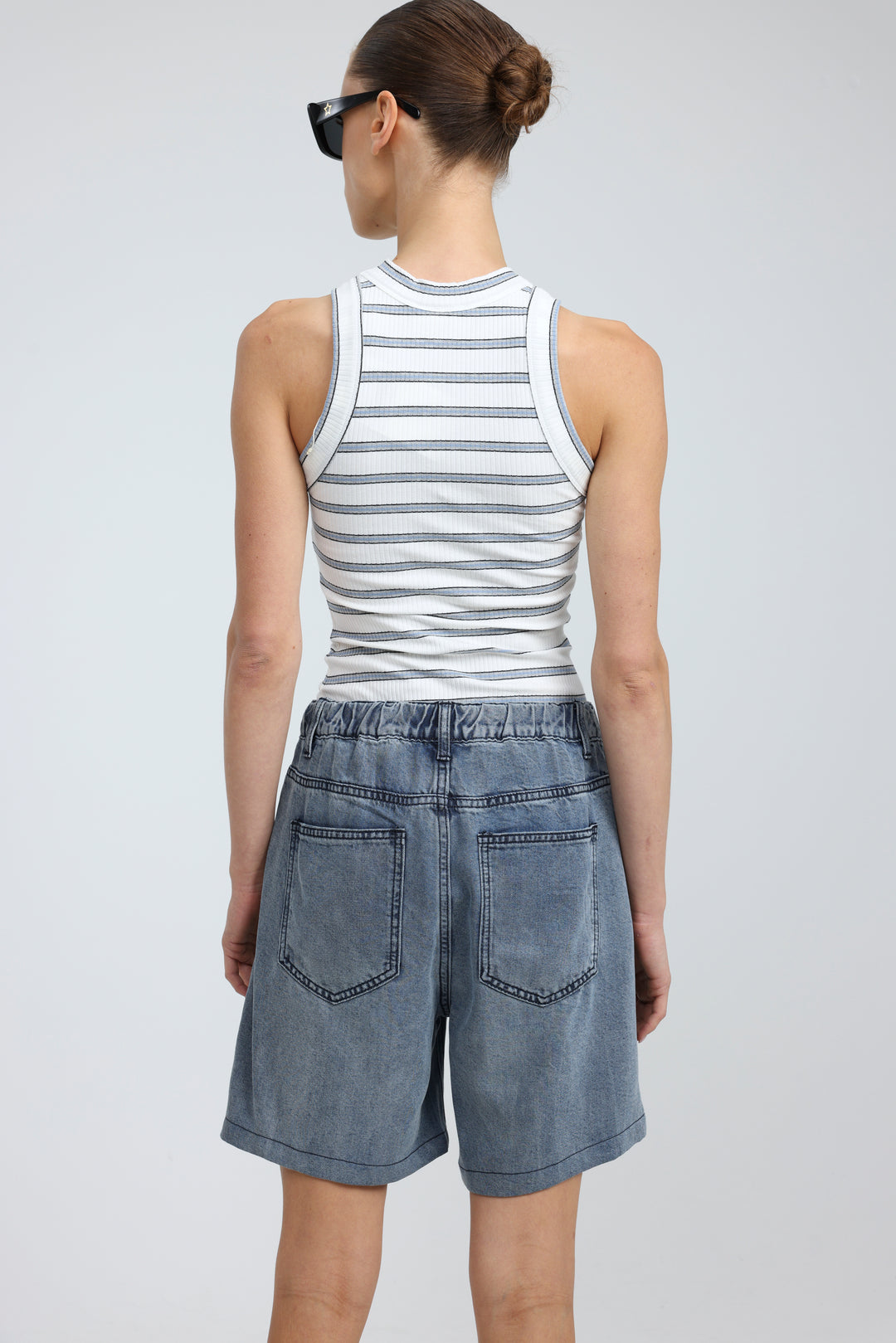 Reorganized Blue Soft Denim Shorts
