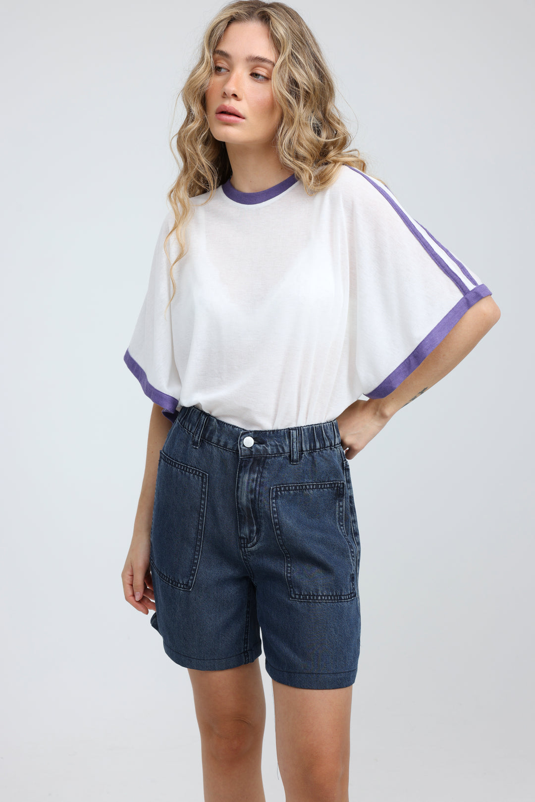 Fact Cream/Purple T-Shirt