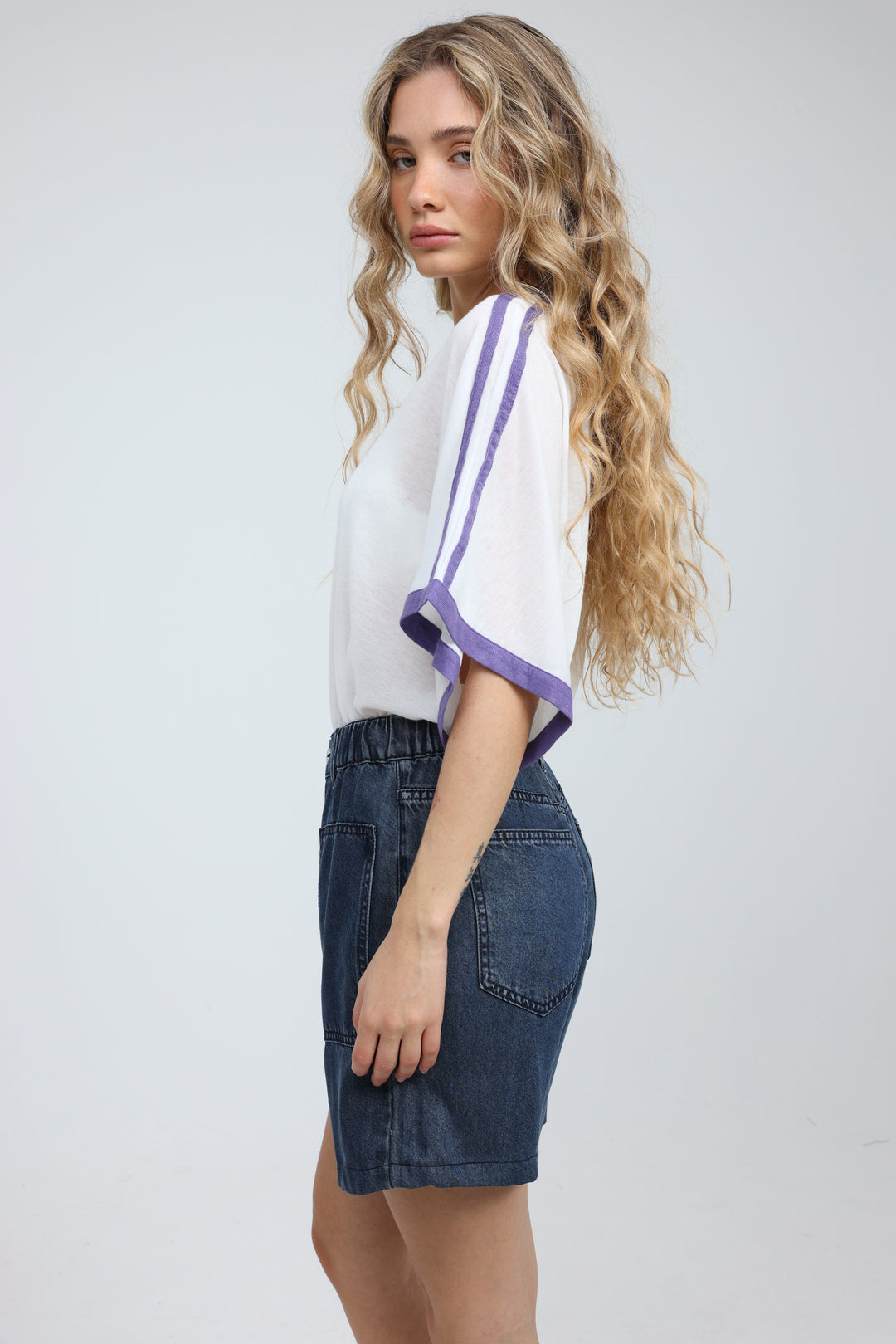 Fact Cream/Purple T-Shirt