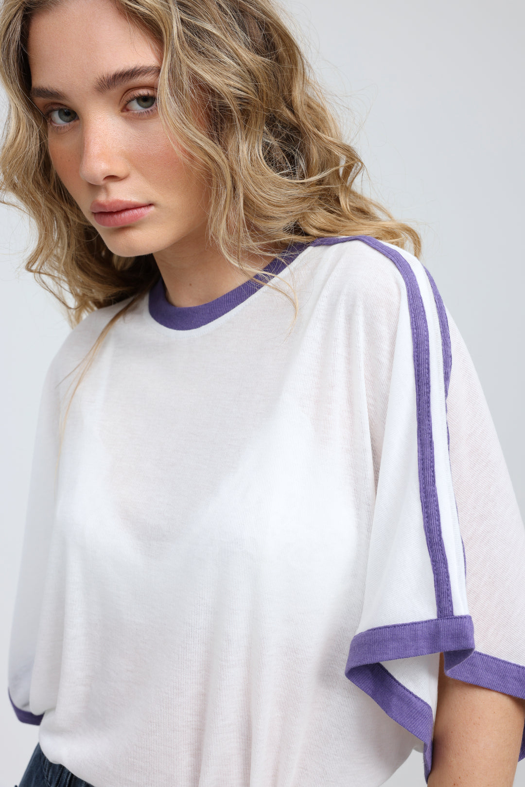 Fact Cream/Purple T-Shirt